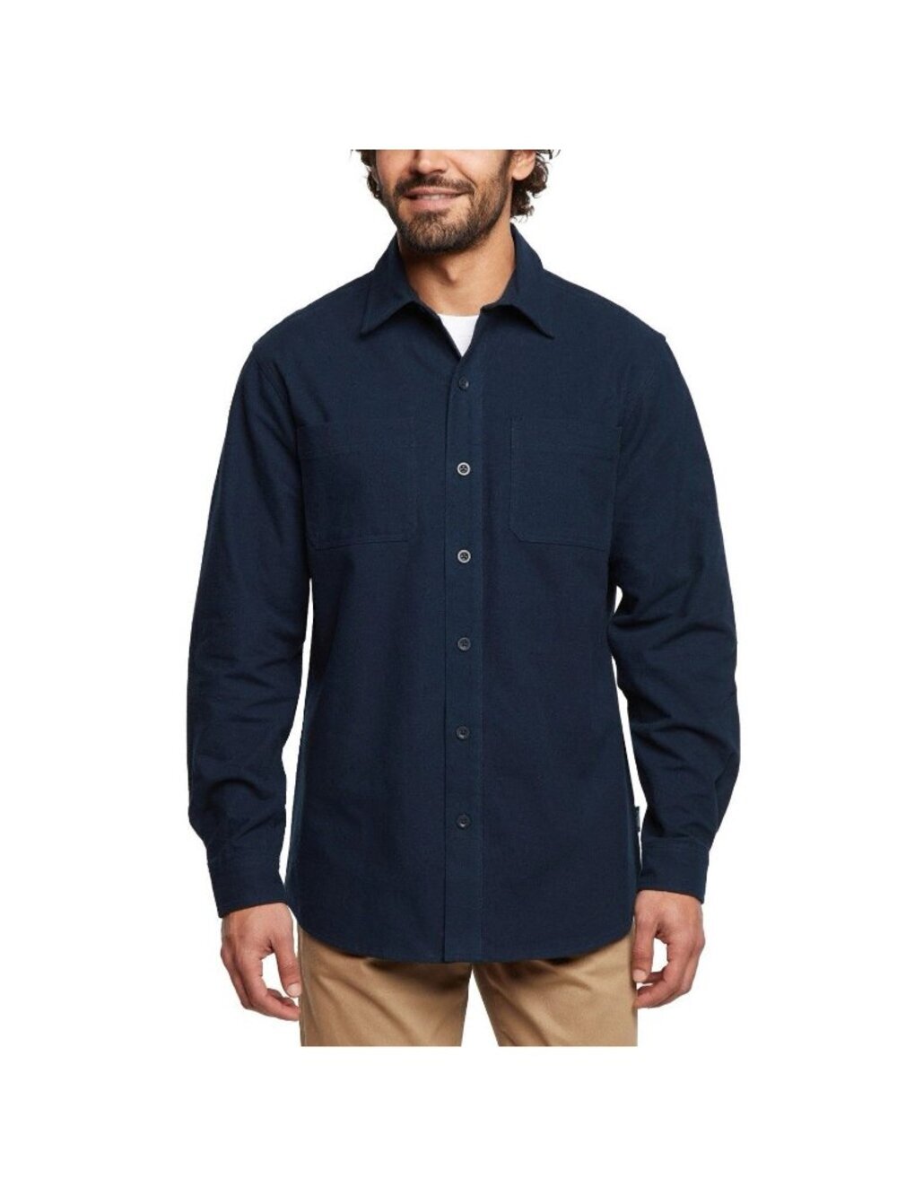 Woolrich Men's L Rugged Navy Blue Button up Shirt  M1149